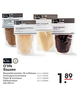 Sligro O'life Sauzen aanbieding