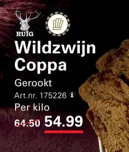 Sligro Wildzwijn Coppa Gerookt aanbieding