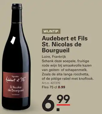 Sligro Audebert et Fils St. Nicolas de Bourgueil aanbieding