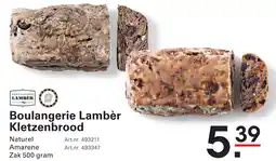 Sligro Boulangerie Lambèr Kletzenbrood aanbieding