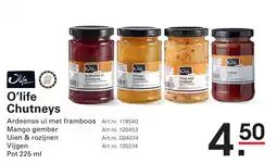 Sligro O'life Chutneys aanbieding