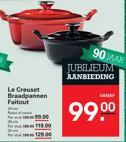 Sligro Le Creuset Braadpannen Faitout aanbieding