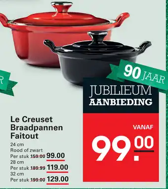 Sligro Le Creuset Braadpannen Faitout aanbieding