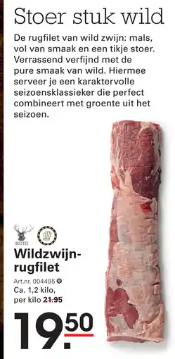 Sligro Wildzwijn rugfilet aanbieding