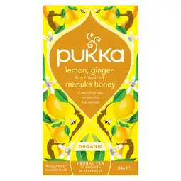 Holland & Barrett Pukka Lemon, Ginger & Manuka Honey – 20 theezakjes aanbieding