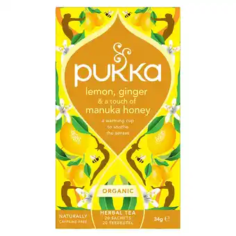 Holland & Barrett Pukka Lemon, Ginger & Manuka Honey – 20 theezakjes aanbieding