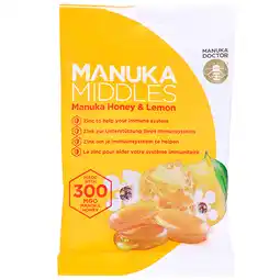 Holland & Barrett Manuka Doctor Manuka Middles Pastilles met Manukahoning & Citroen - 100g aanbieding
