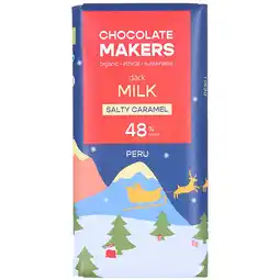 Holland & Barrett Chocolatemakers Bio Kerstreep Karamel & Zeezout - 80g aanbieding
