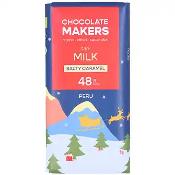 Holland & Barrett Chocolatemakers Bio Kerstreep Karamel & Zeezout - 80g aanbieding