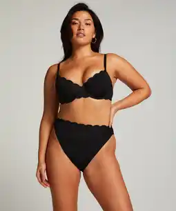 Hunkemoller Hunkemöller Rio Bikinibroekje Scallop Zwart aanbieding