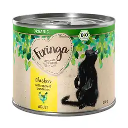 Zooplus 6x200g Organic Adult Kip met Appel en Paardenbloem Kattenvoer nat aanbieding