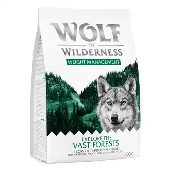 Zooplus Wolf of Wilderness Explore The Vast Forests - Weight Management Hondenvoer 400 g aanbieding
