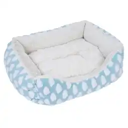 Zooplus zooplus Basics knuffelbed Pluizige blauwe hond aanbieding