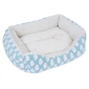 Zooplus zooplus Basics knuffelbed Pluizige blauwe hond aanbieding