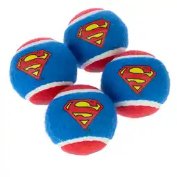 Zooplus Warner Bros DC Superman tennisbal set 4 stuks (Ø6.3cm elk) hondenspeeltje aanbieding