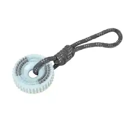 Zooplus TIAKI kauwspeeltje met knobbelwiel met touw ca. 30x9x4cm voor honden aanbieding