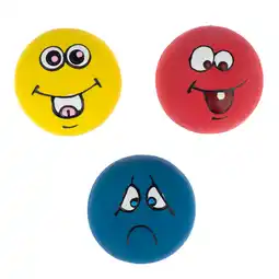 Zooplus zooplus Basics hondenspeelgoed Emoji latex ballen set van 3 (Ø5cm per stuk) aanbieding