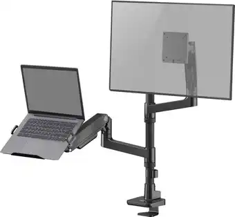 Coolblue ACT AC8341 Monitorarm 49 inch met gasveer voor 1 monitor met laptophouder aanbieding
