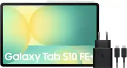 Coolblue Samsung Galaxy Tab S10 FE Plus 13,1 inch 128GB Wifi Zilver + Oplaadpakket aanbieding