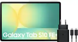 Coolblue Samsung Galaxy Tab S10 FE Plus 13,1 inch 128GB Wifi Zilver + Oplaadpakket aanbieding