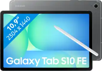 Coolblue Samsung Galaxy Tab S10 FE 10,9 inch 128GB Wifi + 5G Grijs aanbieding