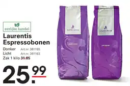 Sligro Laurentis Espressobonen aanbieding