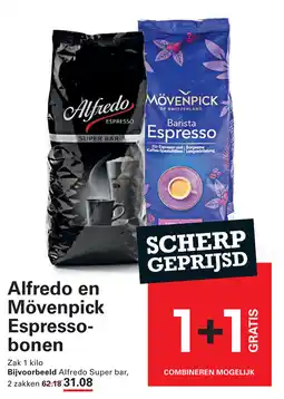 Sligro Alfredo en Mövenpick Espresso bonen aanbieding