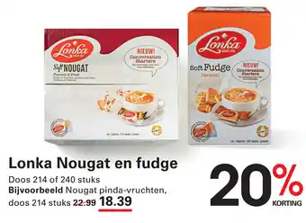 Sligro Lonka Nougat en fudge aanbieding
