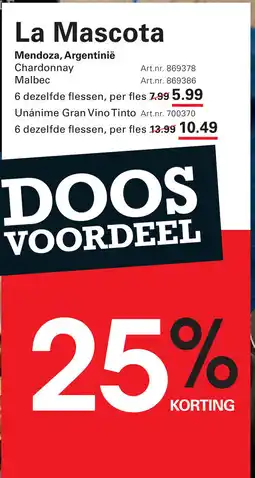 Sligro La Mascota aanbieding