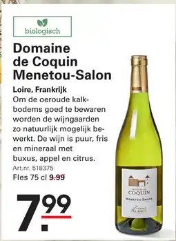 Sligro Domaine de Coquin Menetou Salon aanbieding
