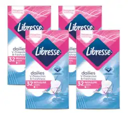 De Online Drogist Libresse Dailies V-Protection Regular Inlegkruisjes Multiverpakking aanbieding