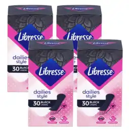 De Online Drogist Libresse Dailies Style Inlegkruisjes Zwart Multiverpakking aanbieding