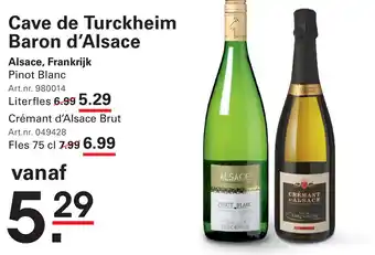 Sligro Cave de Turckheim Baron d'Alsace aanbieding