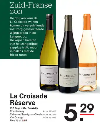 Sligro La Croisade Réserve aanbieding
