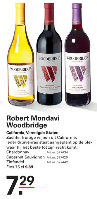 Sligro Robert Mondavi Woodbridge aanbieding
