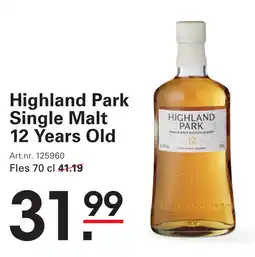 Sligro Highland Park Single Malt 12 Years Old aanbieding