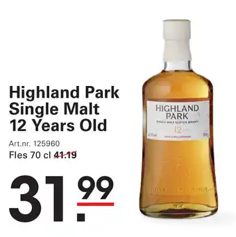 Sligro Highland Park Single Malt 12 Years Old aanbieding