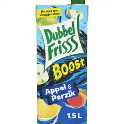 Jumbo DubbelFrisss Boost Appel - Perzik 1,5L aanbieding
