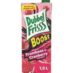 Jumbo DubbelFrisss Boost Framboos - Cranberry 1,5L aanbieding