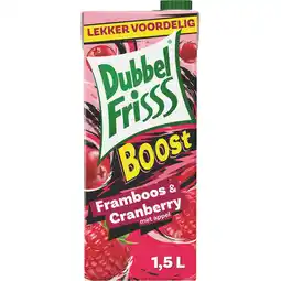 Jumbo DubbelFrisss Boost Framboos - Cranberry 1,5L aanbieding