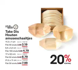 Sligro Take Dis Houten amuseschaaltjes aanbieding