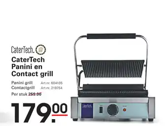 Sligro CaterTech Panini en Contact grill aanbieding