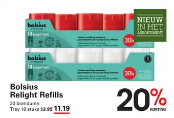 Sligro Bolsius Relight Refills aanbieding