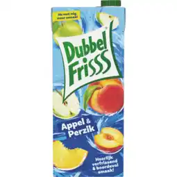 Jumbo DubbelFrisss Appel - Perzik 1,5L aanbieding