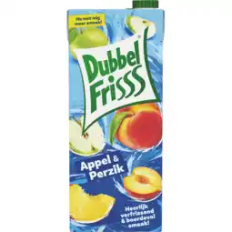 Jumbo DubbelFrisss Appel - Perzik 1,5L aanbieding