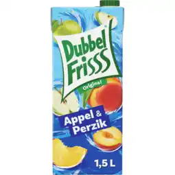Jumbo DubbelFrisss Appel - Perzik 1,5L aanbieding