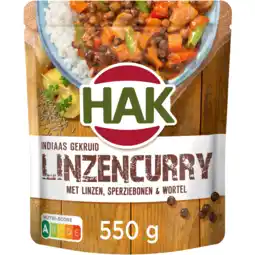 Jumbo Hak Indiaas Gekruid Linzen Curryschotel 550g aanbieding