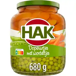 Jumbo Hak Doperwtjes met Worteltjes 680 g aanbieding