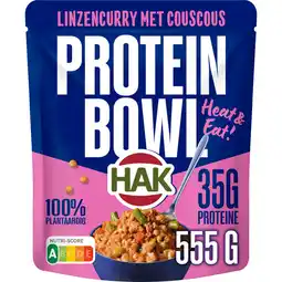 Jumbo HAK Linzencurry Protein Bowl 555g aanbieding