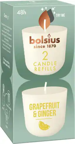 Intratuin Bolsius geurkaars CleanLight Grape & Ginger wit 24 uur D 5 H 6 cm aanbieding